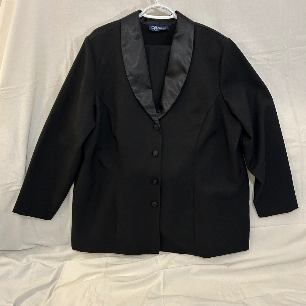 PS Classics Black Tuxedo Evening Suit Jacket Size 18